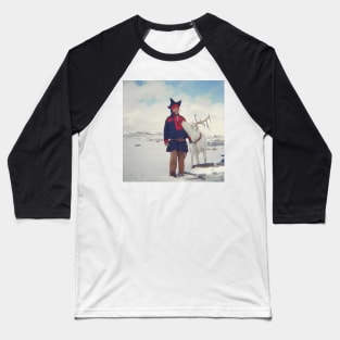 Sami and Reindeer on Magerøya, Norway Baseball T-Shirt